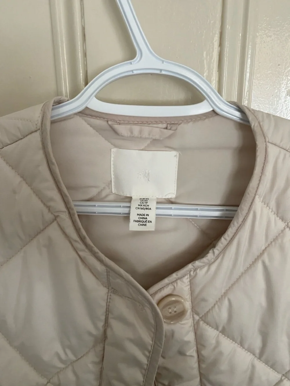 Quilted Lightweight Spring Shell Jacket in Beige - Picture 2 of 6